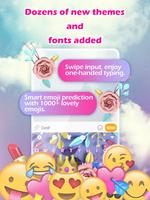 Cute Flower Emoji Keyboard Theme স্ক্রিনশট 1