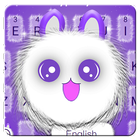 Blue Cute Fluffy Cat Keyboard icon