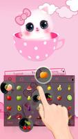 برنامه‌نما Pink Cute Kitty Keyboard عکس از صفحه