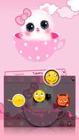 Pink Cute Kitty Keyboard স্ক্রিনশট 3