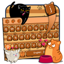 cute cat keyboard brown maine coon APK