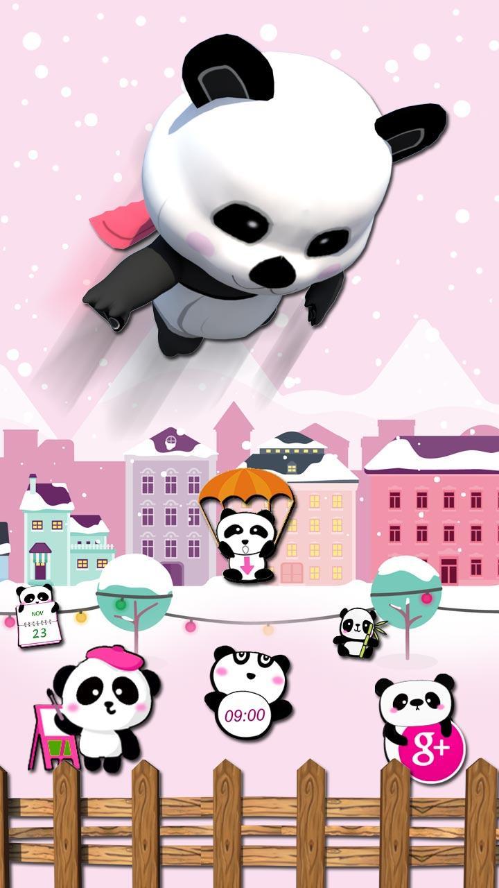 Gambar Kartun Panda Pink  Lucu
