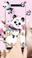 3d pink super panda theme Ekran Görüntüsü 1