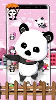 3d pink super panda theme Ekran Görüntüsü 2