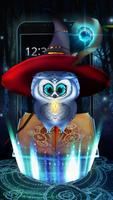 Cute Magic Owl 3D Tema Poster