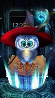 Cute Magic Owl 3D Theme poster