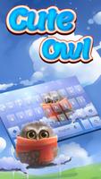 Cute Owl Keyboard Theme 海報