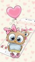 Cute Cartoon Owl Theme الملصق