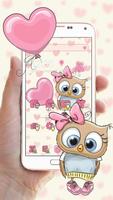 Cute Cartoon Owl Theme ภาพหน้าจอ 1