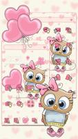 Cute Cartoon Owl Theme imagem de tela 2