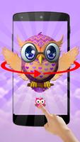 Thème Cute Owl 3D capture d'écran 2