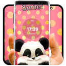 cute panda pink flower theme APK