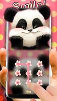 cute panda pink flower theme Affiche