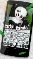 Cute Panda-Panda Keyboard Affiche