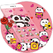 गुलाबी पांडा प्यारा प्रतीक