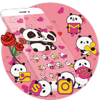 Pink Panda Cute Icons biểu tượng