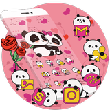 Pink Panda Cute Icons icône