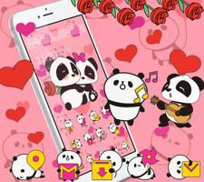 Pink Panda Cute Icons imagem de tela 2
