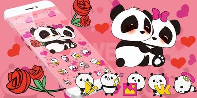 Pink Panda Cute Icons imagem de tela 3