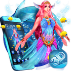 Cute Mermaid Princess 3D Theme иконка