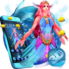 Cute Mermaid Princess 3D Theme आइकन