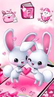 3d Cute Pink Bunny syot layar 1