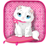 Pink Kitty Keyboard Theme icône