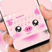 Cute Piggy Keyboard Pink Kawaii