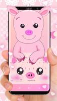 Cute Piggy Keyboard Poster