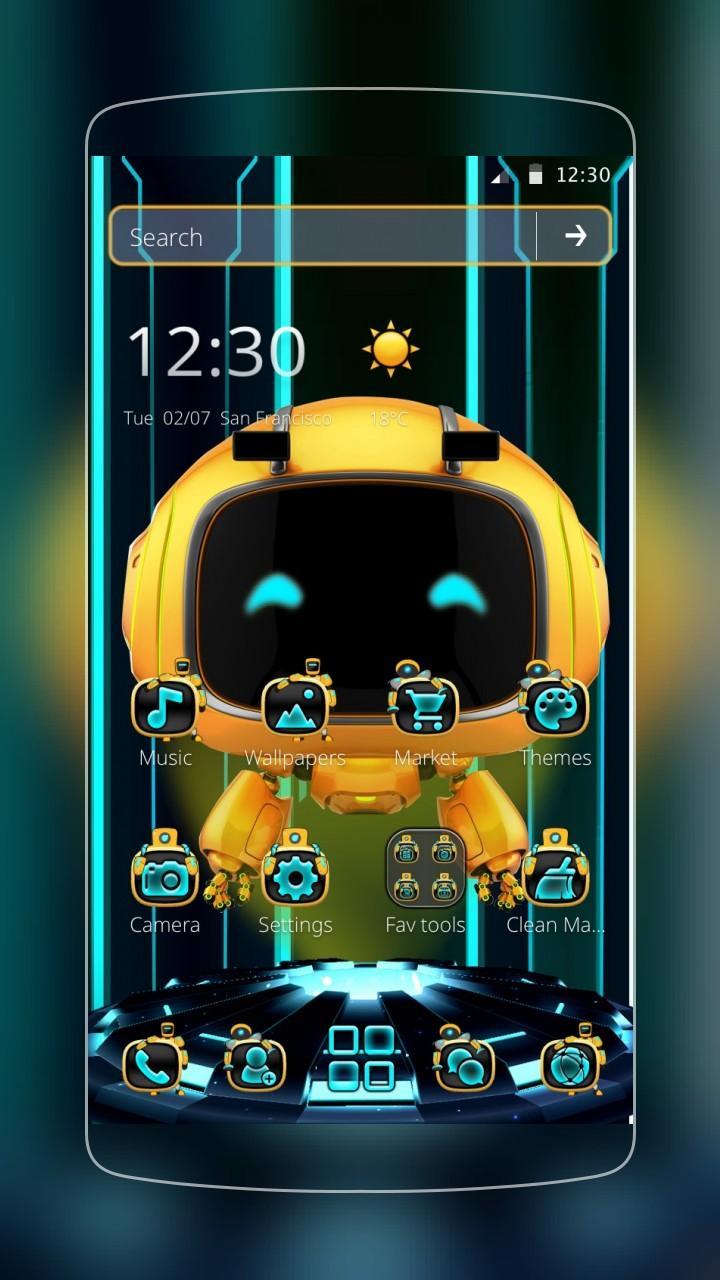 Cute Yellow Robot Theme for Android - APK Download