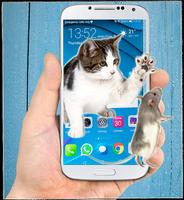 Cat Catch The Mice Mouse On Screen Joke Affiche