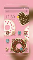 cupcake donuts pink cute theme poster