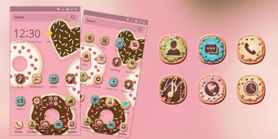 cupcake donuts pink cute theme screenshot 3