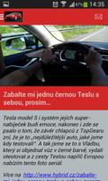 Info aplikace pro Tesla fans Screenshot 1