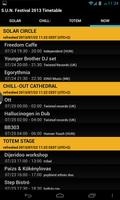 S.U.N. Festival 2013 Timetable screenshot 3