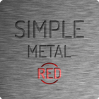 카카오톡테마 - 심플, Metal Red icône