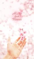 갤럭시 S8 Heart and Flowers 카톡 테마 الملصق
