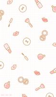 핑크 메이크업 패턴 카카오톡 테마 الملصق