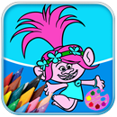 coloring book troll poppy 2018 Free !! APK