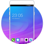 Theme For Vivo Y21L Purple Stylish Launcher آئیکن