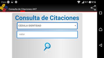 Consulta de Citaciones ANT ảnh chụp màn hình 1