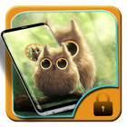 Cute vivid owl theme icône