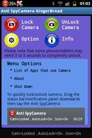 Anti Spy Disable Camera Locker скриншот 2