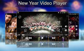 Happy New Year Video Player 2018 - MAX Player 2018 Affiche