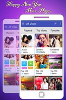Happy New Year Video Player 2018 - MAX Player 2018 capture d'écran 2