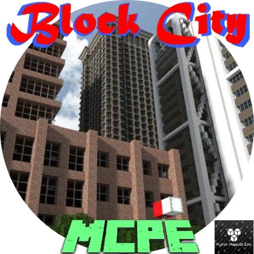 Карта огромный город из блоков для Minecraft PE
