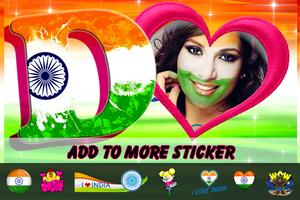 3D Indian Flag Letter photo постер