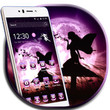 Dark Night Beautiful Angel 2D Theme