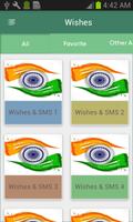 Indian Flag Letter Wishes-SMS Affiche