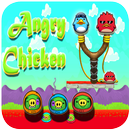Angry Chicken slingshot Knock Down APK
